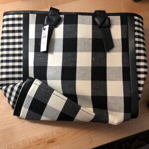 Talbots Black & White Checkered Tote
